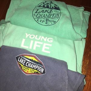 3 younglife shirts